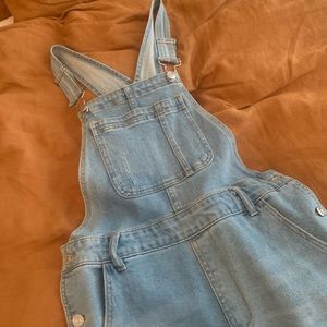 wild fable distressed denim overalls - never worn